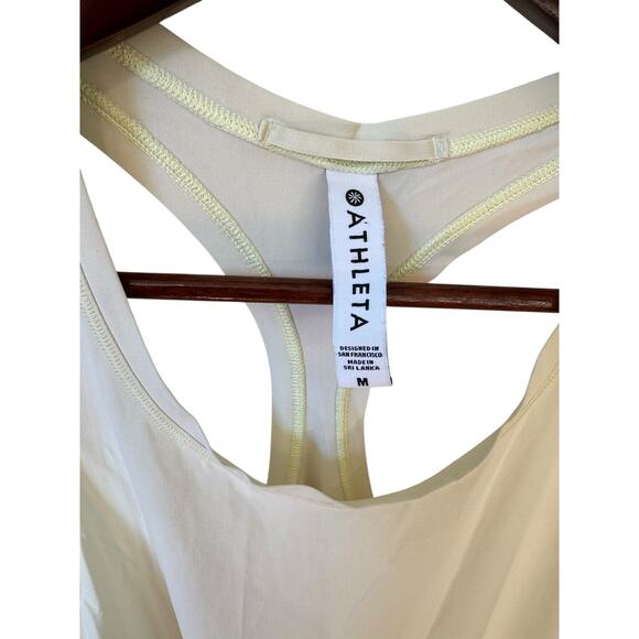 ATHLETA Ultimate Train Tank Size Medium EUC Alluring Yellow Racerback $49 MSRP - Picture 3 of 8